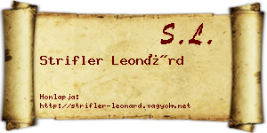 Strifler Leonárd névjegykártya